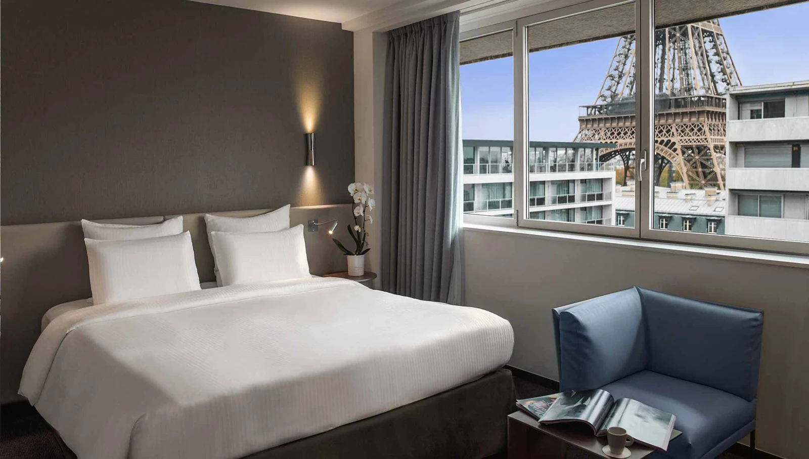 Superior room with an Eiffel Tower view at Pullman Paris Tour Eiffel